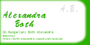 alexandra both business card